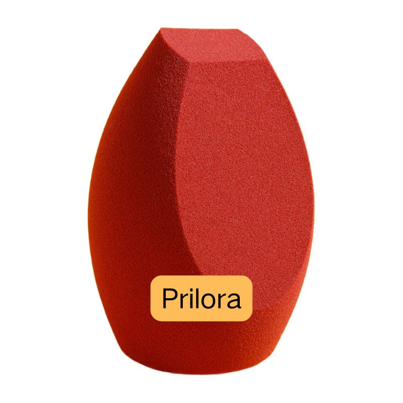 Esponja de maquillaje de agarre contorneado en rojo mermelada profundo que ofrece resistencia a las manchas y mezcla a nivel profesional. Forma ergonómica que se ajusta naturalmente a la mano para trazos controlados. Suministrada por una fábrica de esponjas cosméticas certificada por GMP.