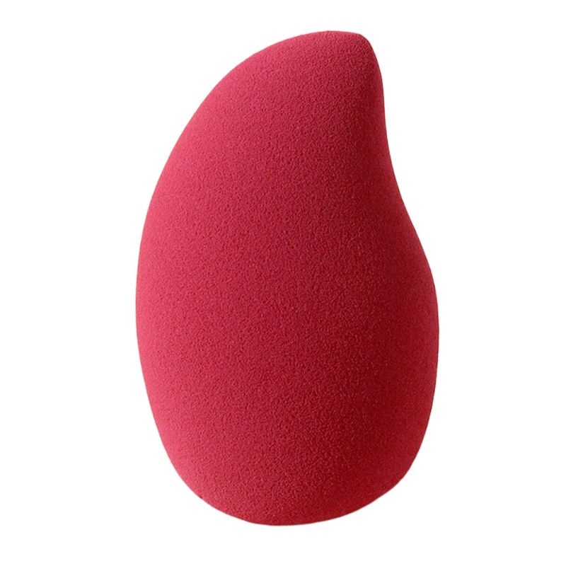 Esponja cosmética en forma de mango rojo jugoso con silueta de mango en forma de lágrima combina color divertido con rendimiento profesional. Con diseño de doble extremo—gran cúpula para base, punta inclinada para nariz y ojos. OEM/ODM disponible de un proveedor certificado.
