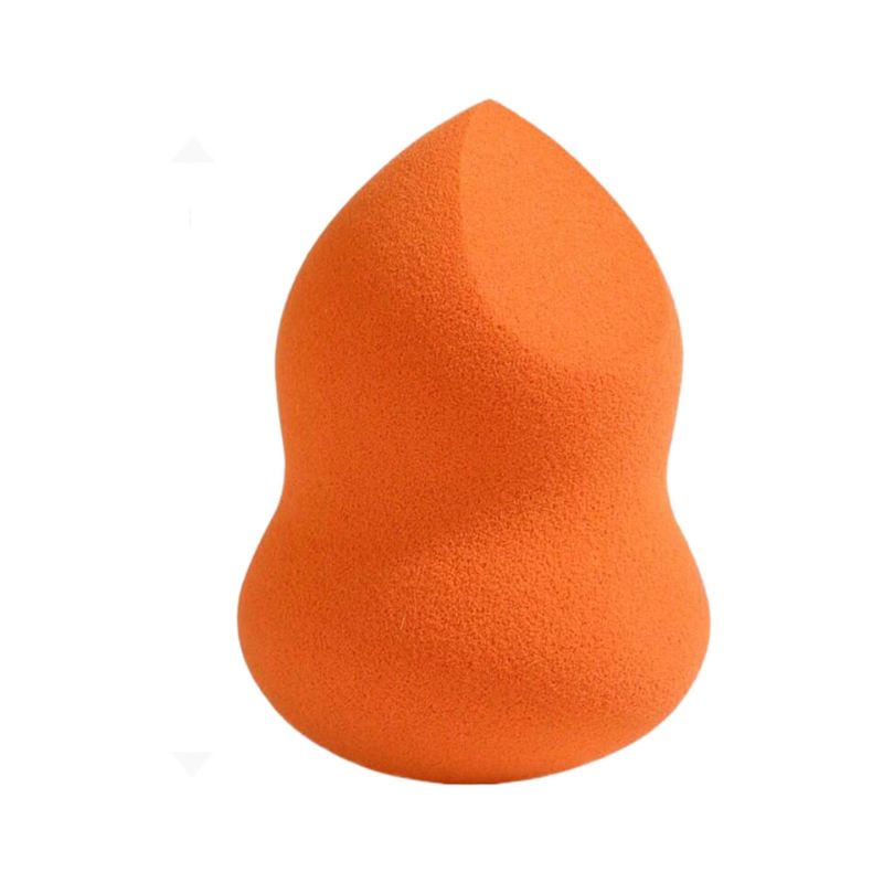 Esponja cosmética en forma de lágrima de color naranja vibrante con corte angular que proporciona una aplicación precisa y fácil limpieza. Perfecta para maquilladores profesionales. Proveniente de un proveedor confiable OEM/ODM.