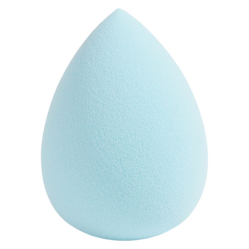 Esponja cosmética en forma de lágrima en azul celeste calmante que proporciona una cobertura suave y sin rayas. Sin látex, lavable y reutilizable. Ideal para venta minorista o marca privada—proveniente directamente de un proveedor experimentado.