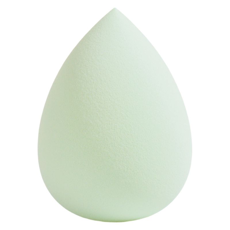 Esponja cosmética en forma de lágrima de color verde primavera refrescante, fabricada con espuma ecológica e hipoalergénica. Suave, elástica y perfecta para el maquillaje diario. Suministrada por un fabricante de esponjas de belleza certificado por ISO.