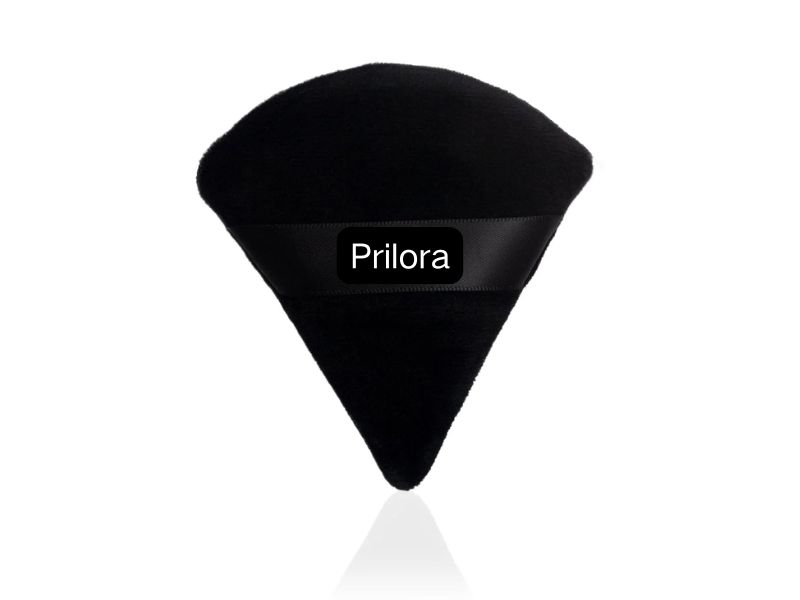 Borla de polvo compacto con forma de pizza diseñada para una aplicación facial precisa, incluidas las áreas de la nariz y los ojos. Material suave, diseño reutilizable, ideal para la fabricación de cosméticos al por mayor.